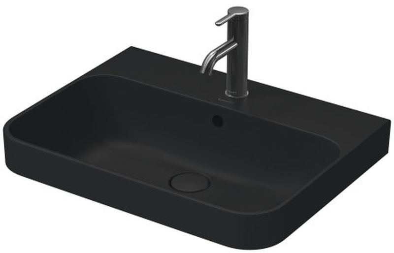Duravit Happy D.2 Waschbecken 60x46 cm rechteckig Aufsatzwaschbecken anthrazit 2360601300