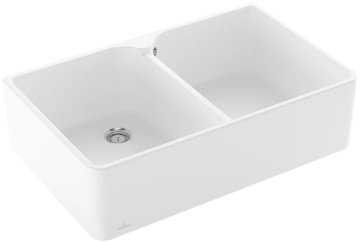 Villeroy & Boch Farmhouse keramikspüle 79.5x50 cm weiß 638001RW