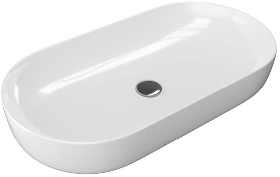 Actima Jima Waschbecken 82x41 cm oval Aufsatzwaschbecken weiß CEAC.2001.820.WH