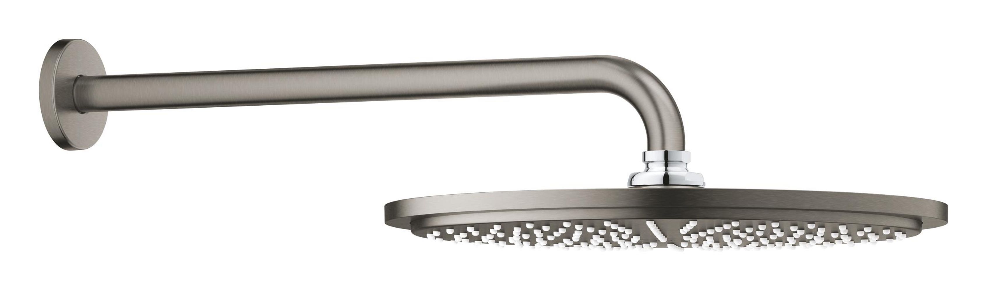 Grohe Rainshower Kopfbrause mit Arm 31x31 cm rund Brushed Hard Graphite 26066AL0