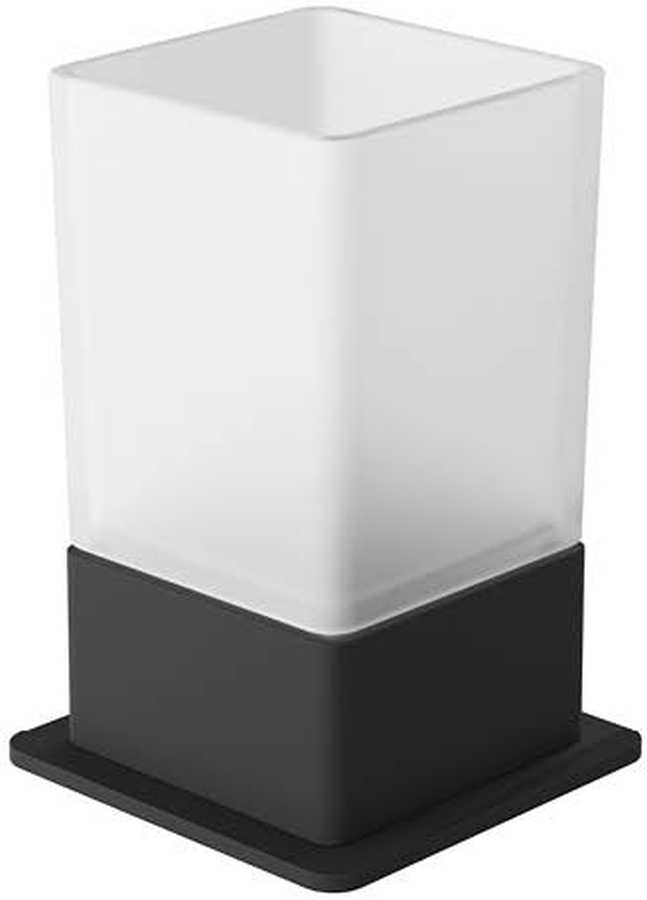 Excellent Riko Zahnputzbecher weiß-schwarz DOEX.1614BL