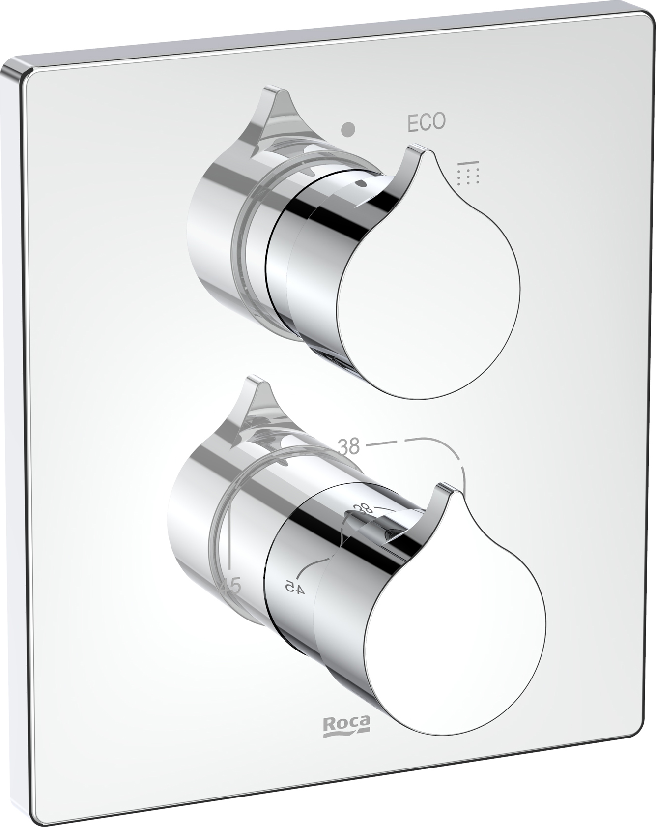 Roca Inspira Duschbatterie Unterputz mit Thermostat chrom A5A2C3AC00