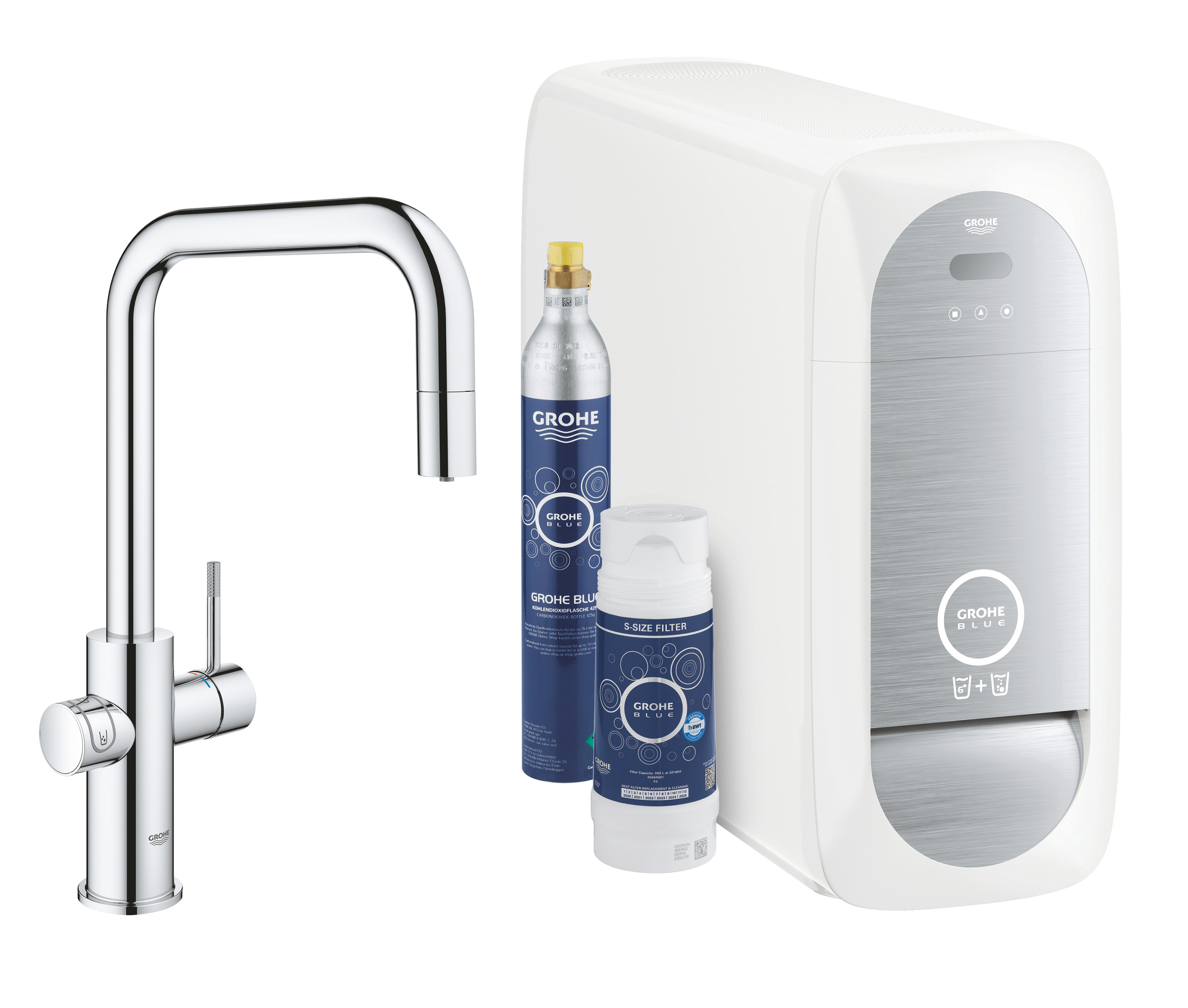Grohe Blue Starterset mit Küchenarmatur Stehend StarLight Chrome 31543000