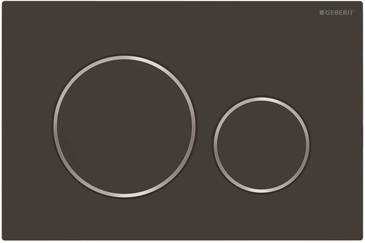 Geberit Sigma Betätigungsplatte für Toilette glänzender Chrom-schwarz 115.882.14.1