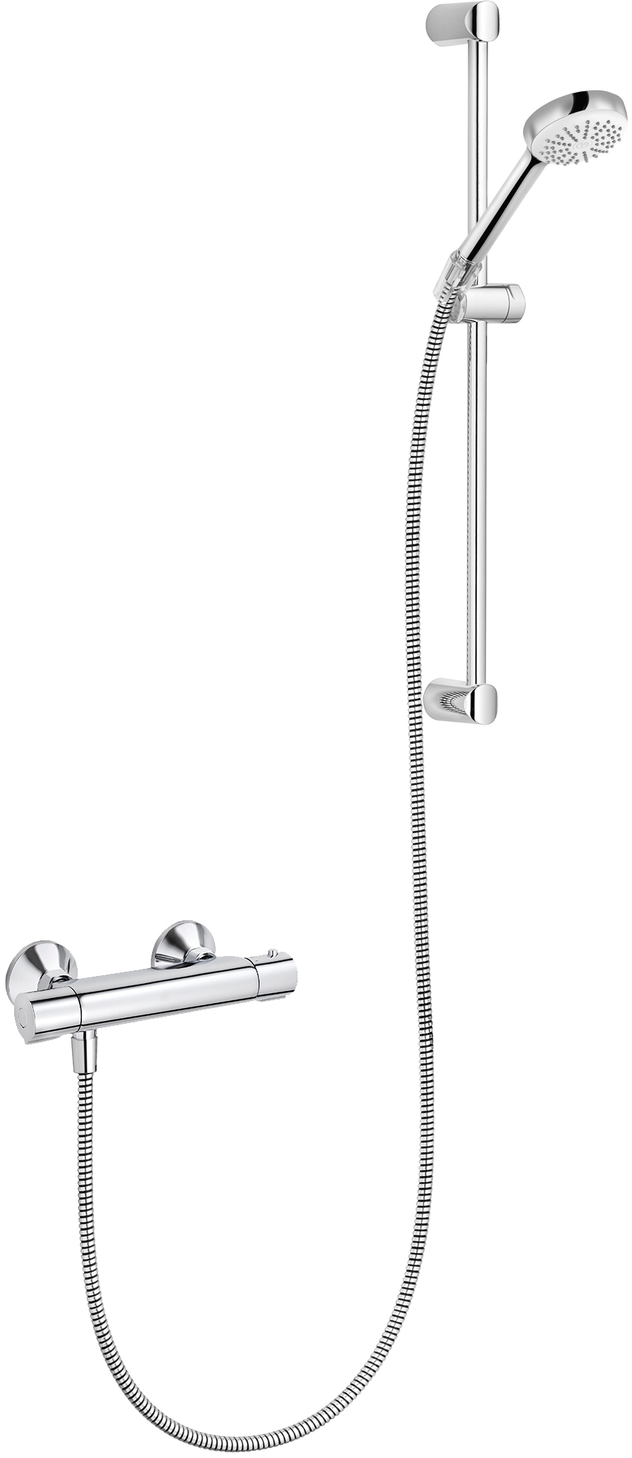 Kludi Logo Shower Duo Duschset Wandmontage mit Thermostat chrom 6857505-00