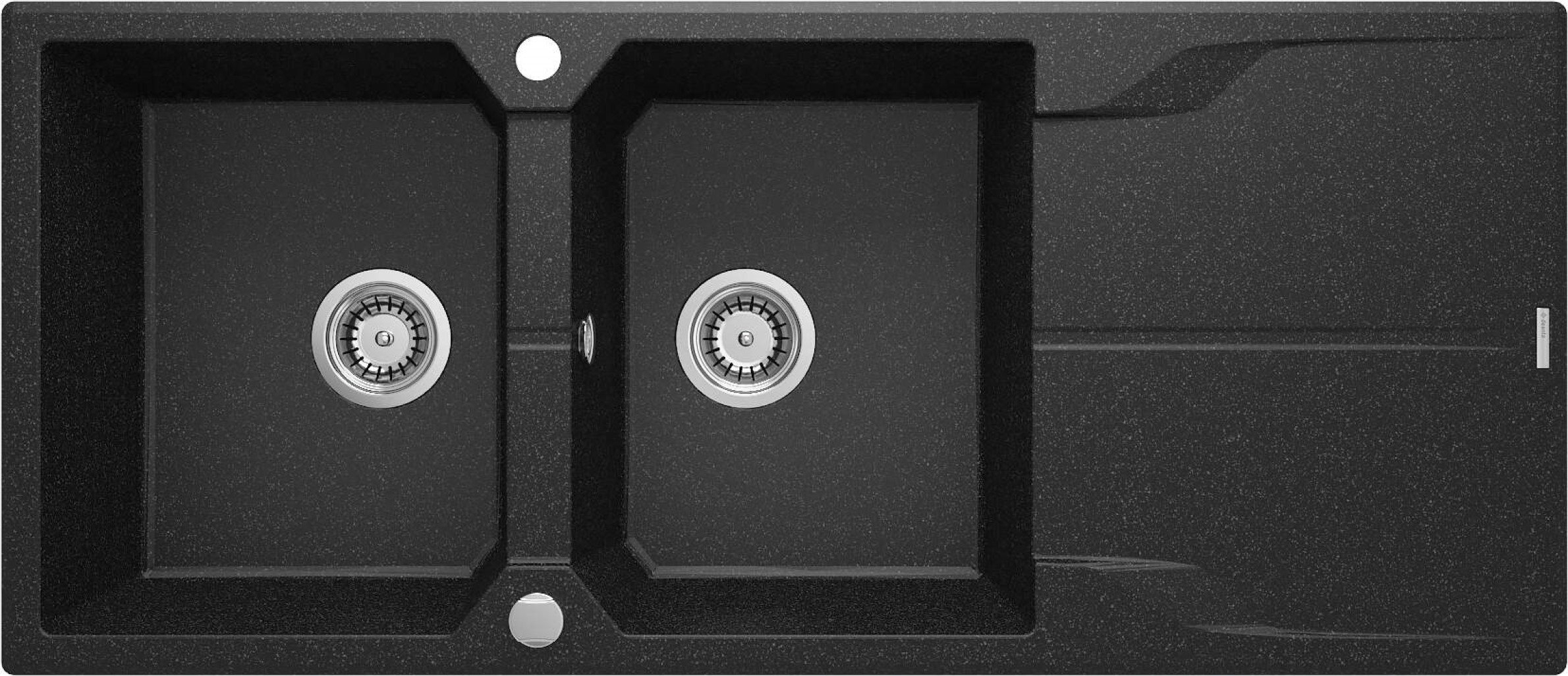 Deante Andante Granitspüle 116x50 cm grau/graphit/onyx ZQN_2213