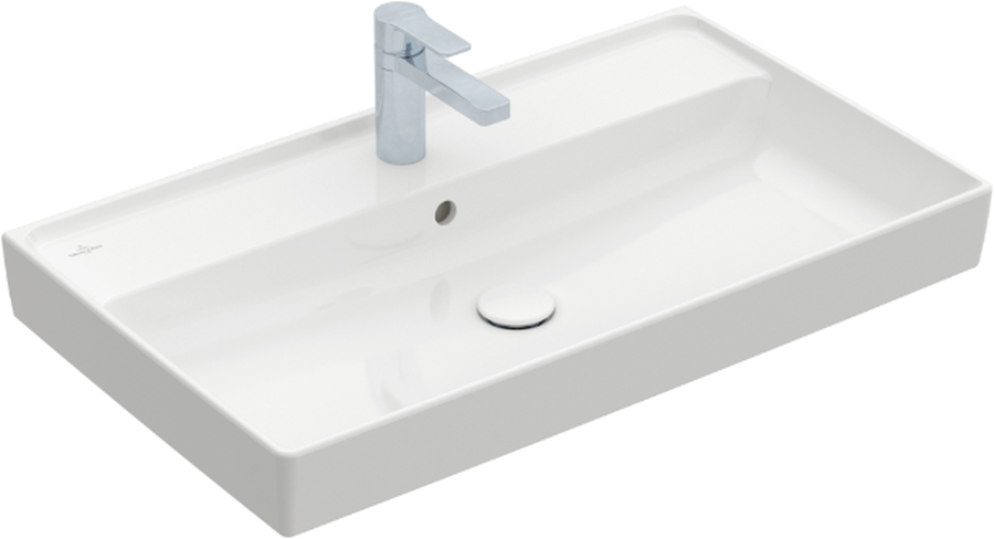 Villeroy & Boch Collaro Waschbecken 80x47 cm rechteckig Klassisch-Möbel weiß 4A338101