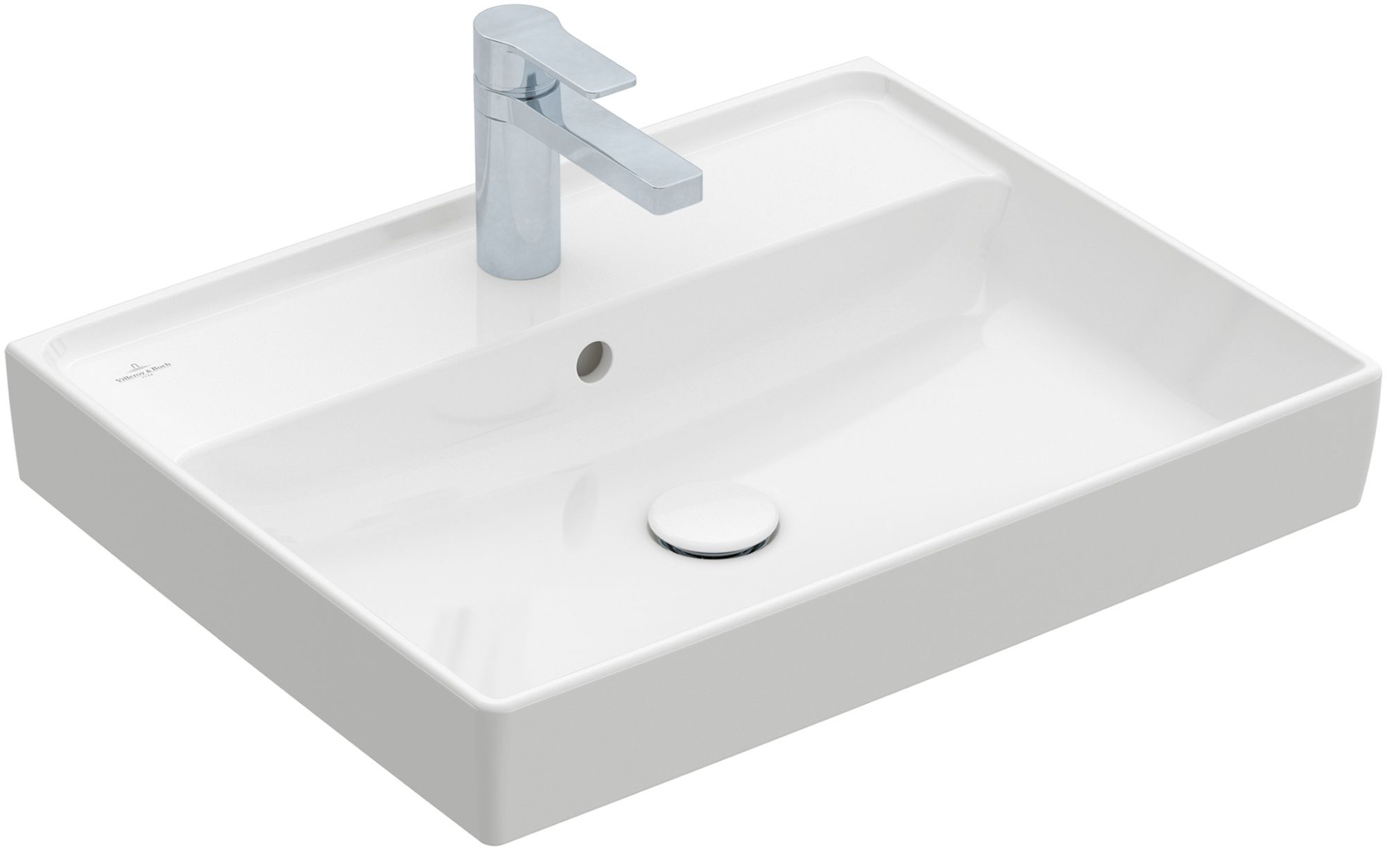Villeroy & Boch Collaro Waschbecken 60x47 cm rechteckig Klassisch-Möbel weiß 4A336101