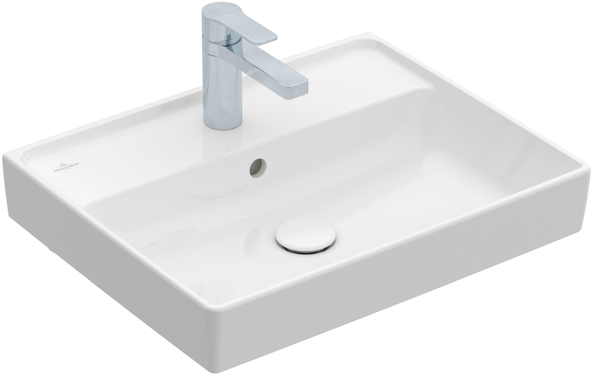 Villeroy & Boch Collaro Waschbecken 55x44 cm rechteckig Klassisch-Möbel weiß 4A335501