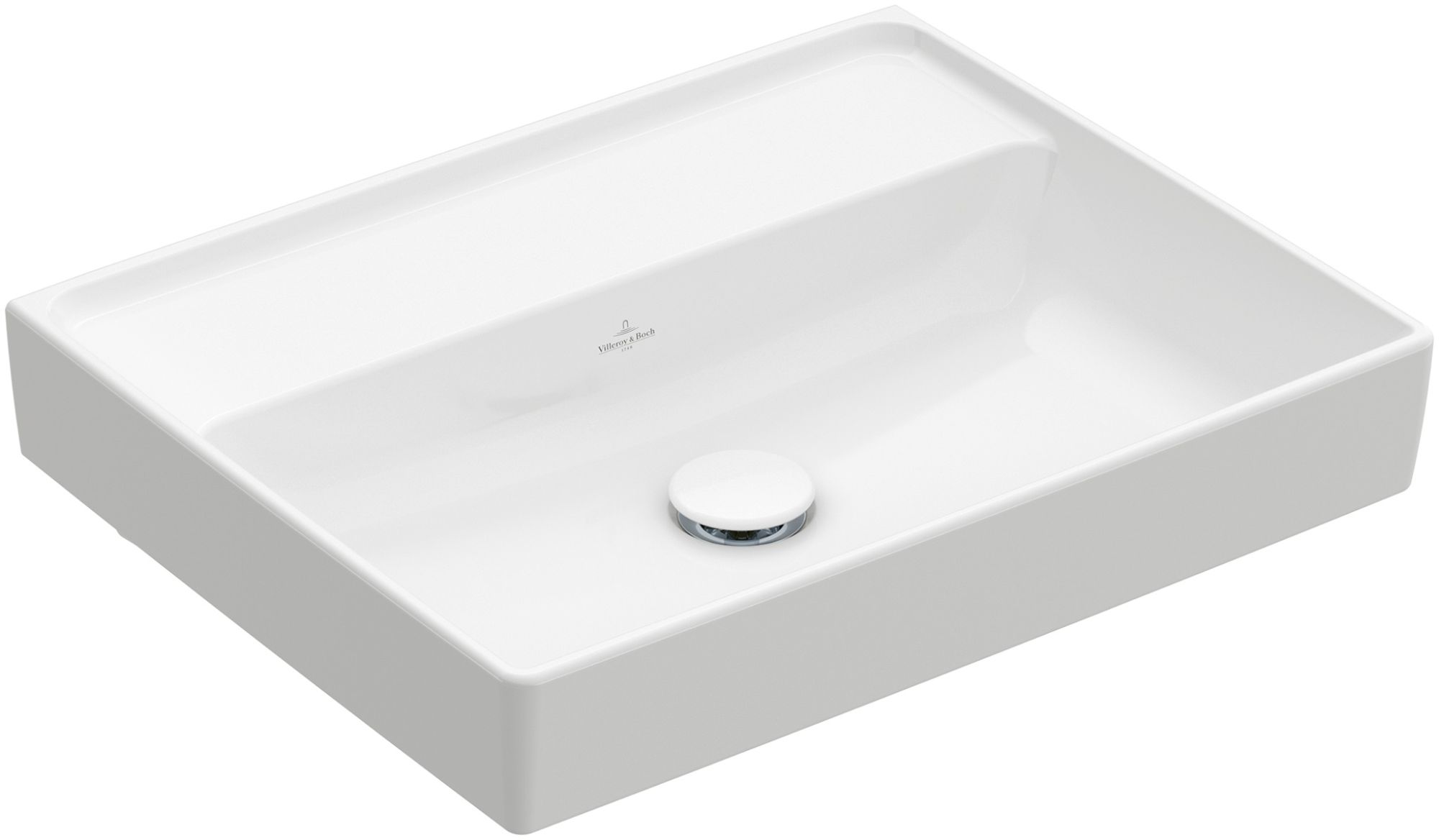 Villeroy & Boch Collaro Waschbecken 55x44 cm rechteckig Klassisch-Möbel weiß 4A335801