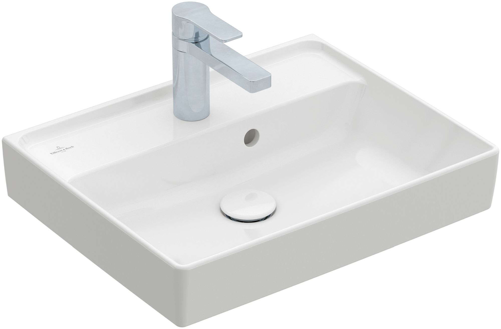 Villeroy & Boch Collaro Waschbecken 50x40 cm rechteckig Klassisch-Möbel weiß 43345001