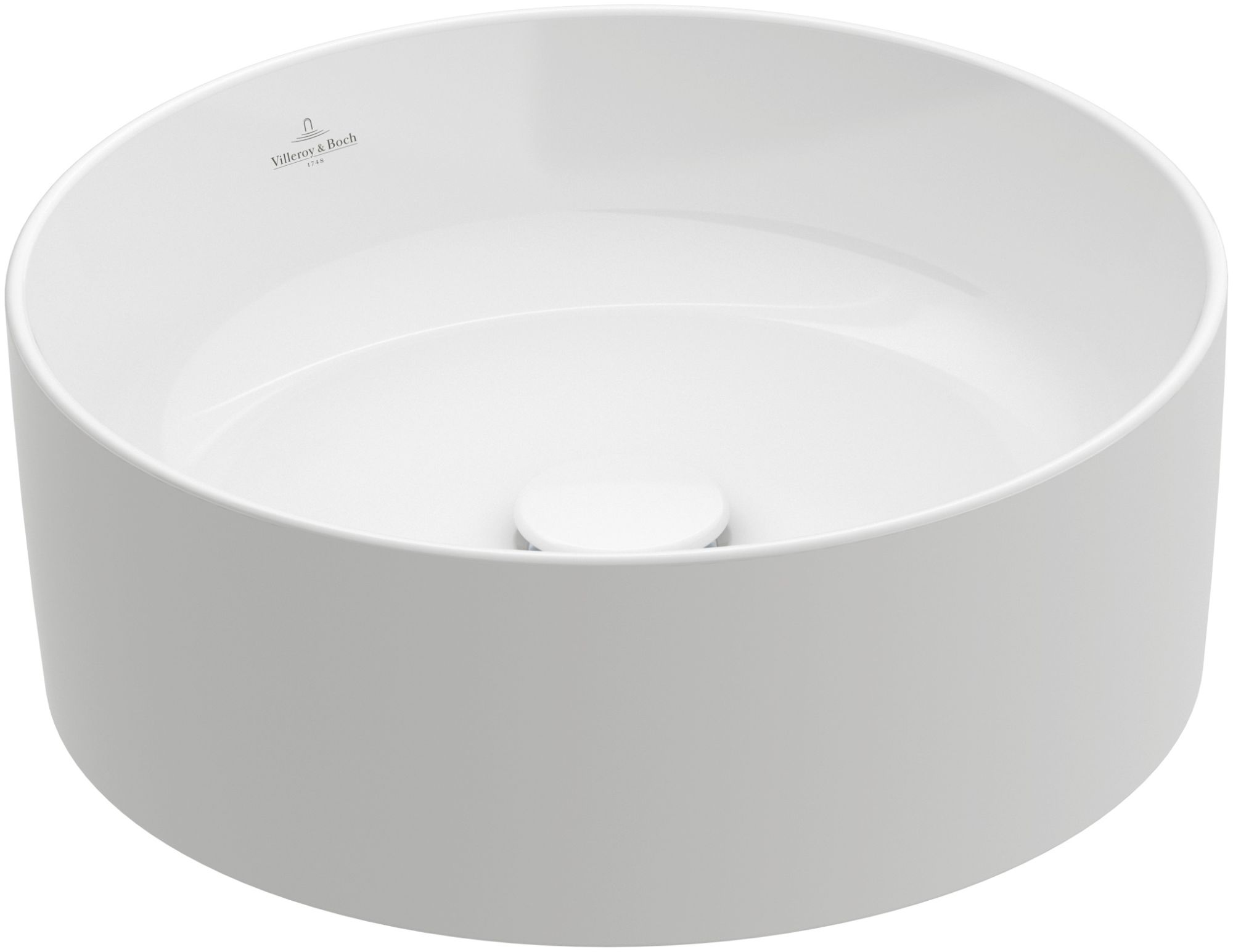 Villeroy & Boch Collaro Waschbecken 40x40 cm rund Aufsatzwaschbecken weiß 4A184001