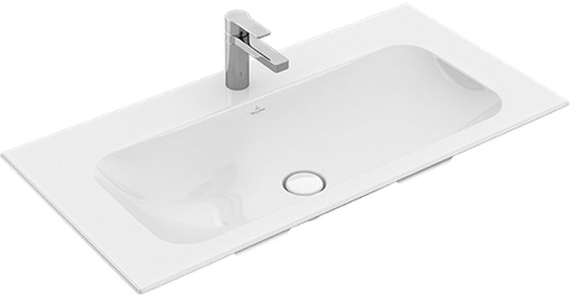 Villeroy & Boch Finion Waschbecken 100x50 cm rechteckig Möbel weiß 4164ABR1