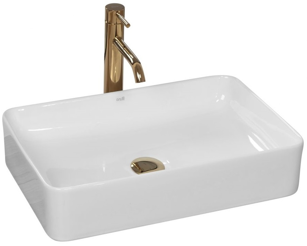 Rea Avia Waschbecken 51x34.5 cm rechteckig Aufsatzwaschbecken weiß REA-U0840