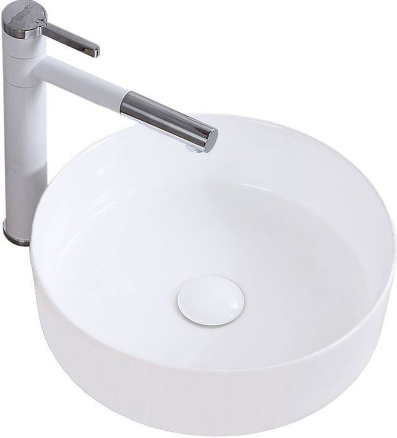 Rea Elma Waschbecken 45x45 cm rund Aufsatzwaschbecken weiß REA-U8493