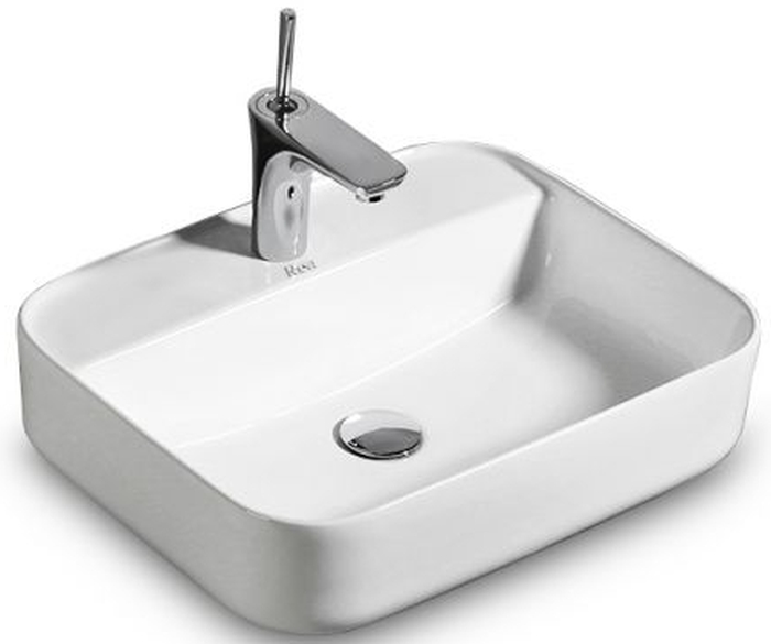 Rea Martina Waschbecken 51.5x41 cm rechteckig Aufsatzwaschbecken weiß REA-U6646