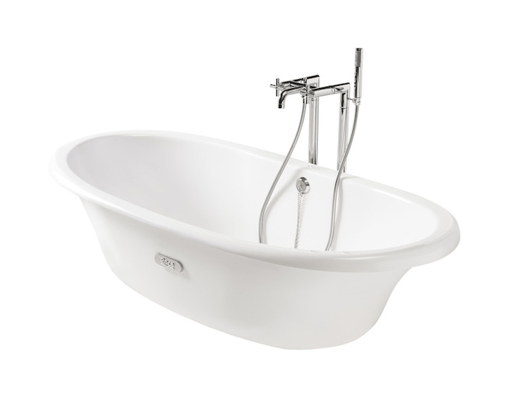 Roca Newcast Freistehende Badewanne 170x85 cm oval weiß A233650007