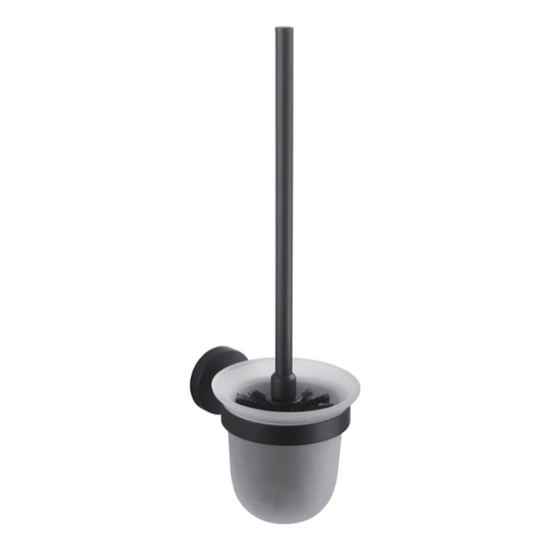 Stella Classic Toilettenbürstengarnitur zum Schrauben glas-schwarz 07.430-B