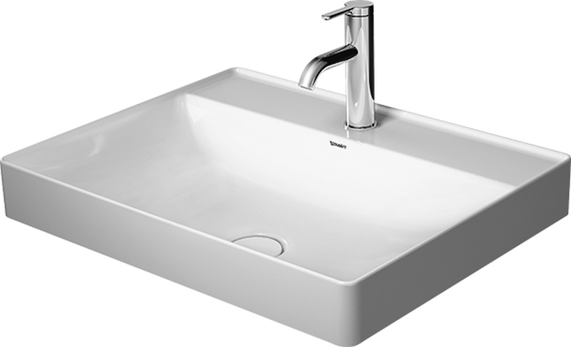 Duravit DuraSquare waschbecken 60x47 cm rechteckig nabla-förmig weiß 23546000411