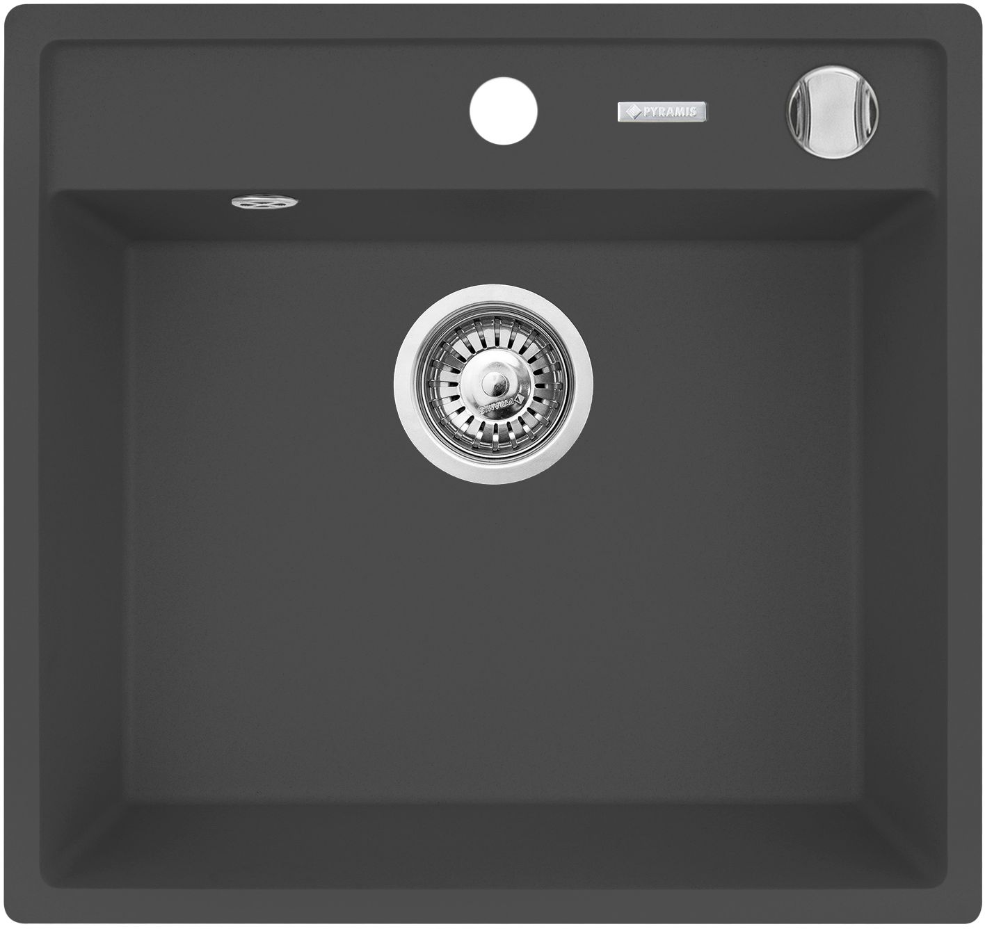 Pyramis Camea Granitspüle 53x50 cm schwarz 070058201