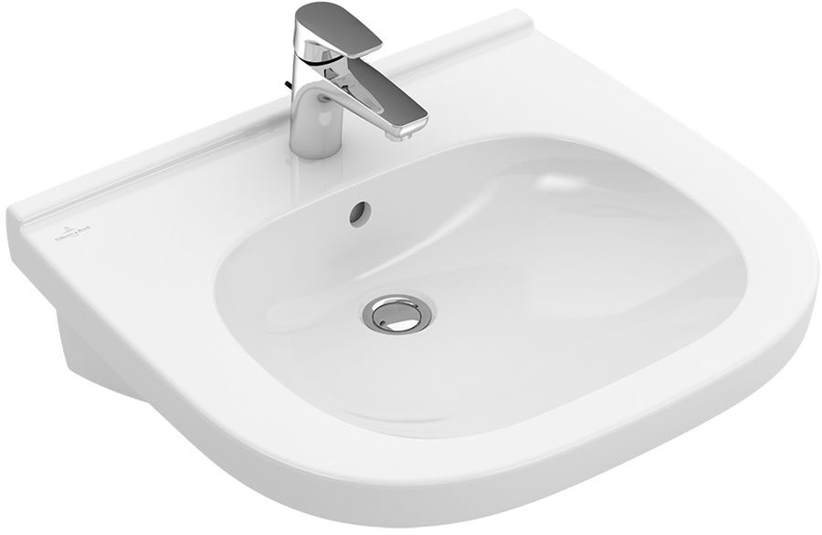 Villeroy & Boch O.Novo Vita Waschbecken 61x55 cm halbrund Klassisch für Behinderte weiß 41196001