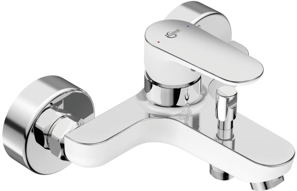 Ideal Standard Tyria Badewannen- und Duscharmatur Wandmontage chrom-weiß BC157HO