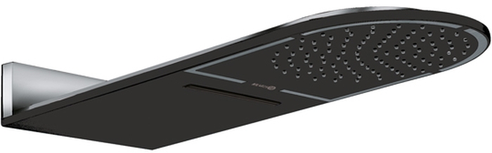 Kludi A-QA Kopfbrause 60x25 cm chrom-schwarz 6488087-00