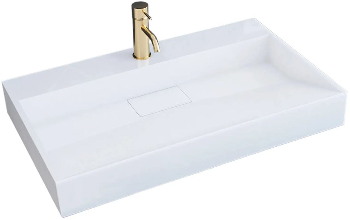 Rea Goya Waschbecken 70x46 cm rechteckig Klassisch-Aufsatzwaschbecken weiß REA-U8902