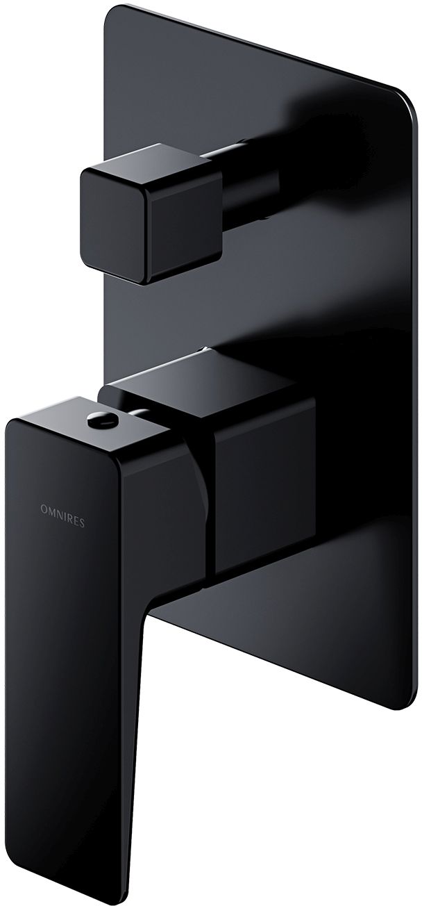 Omnires Parma Badewannen- und Duscharmatur Unterputz schwarz PM7435BL