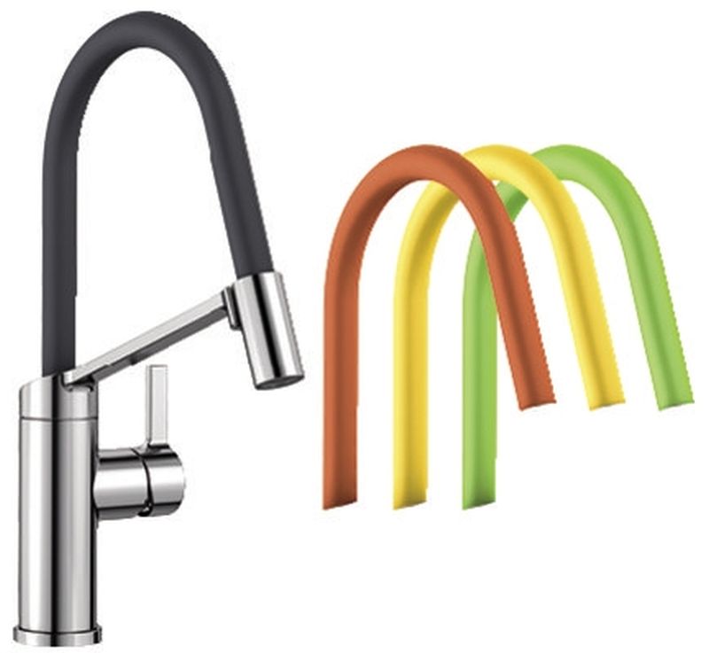 Blanco VIU-S Küchenarmatur Stehend chrom-grün-grafit/grau-gelb-orange 524813