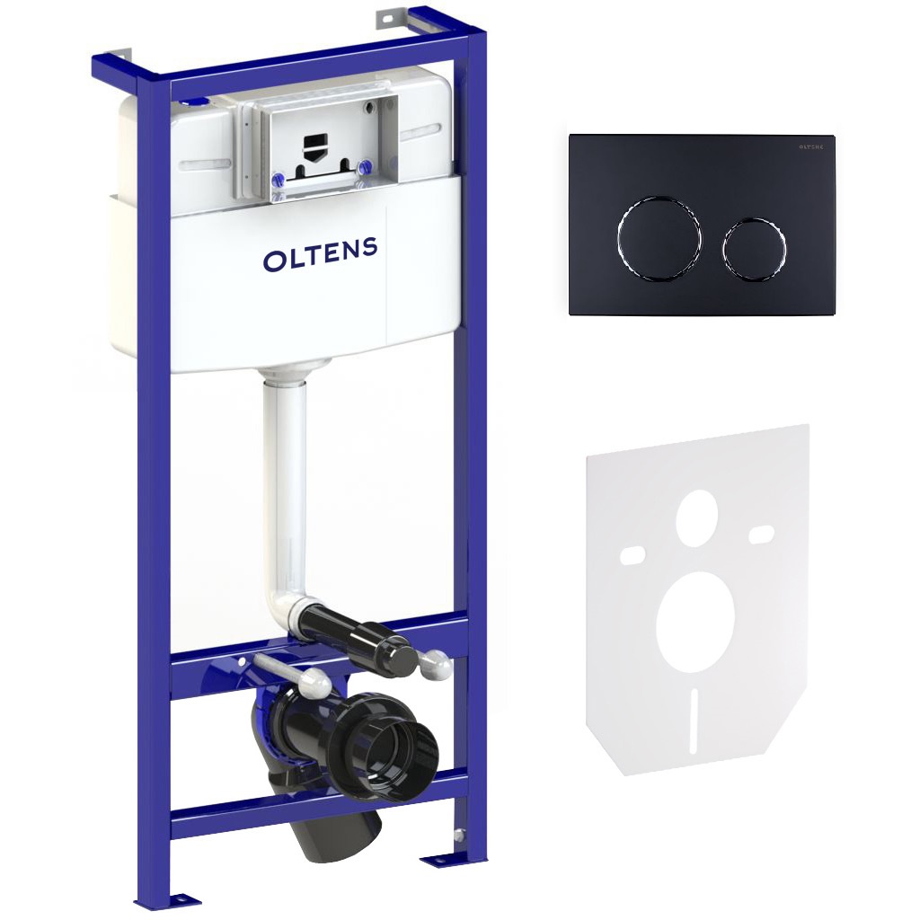 Set Unterputzrahmen Oltens Triberg 50001000, Betätigungsplatte Oltens Lule 57102300, 49301000