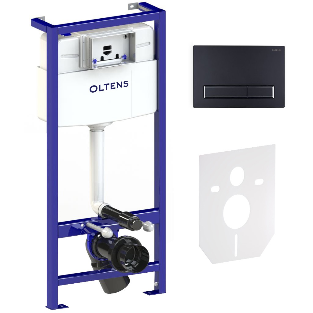 Set Unterputzrahmen Oltens Triberg 50001000, Betätigungsplatte Oltens Torne 57101300, 49301000