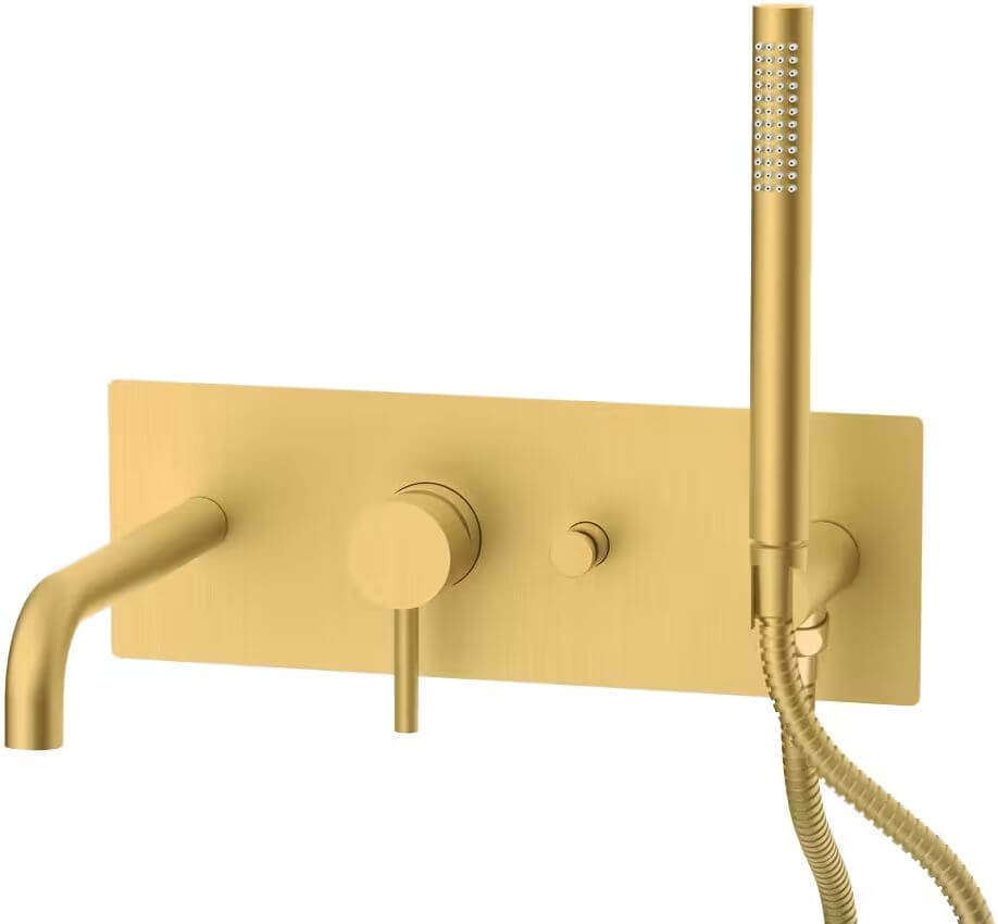 Paffoni Light Badewannen- und Duscharmatur Unterputz gold LIG001HGSP