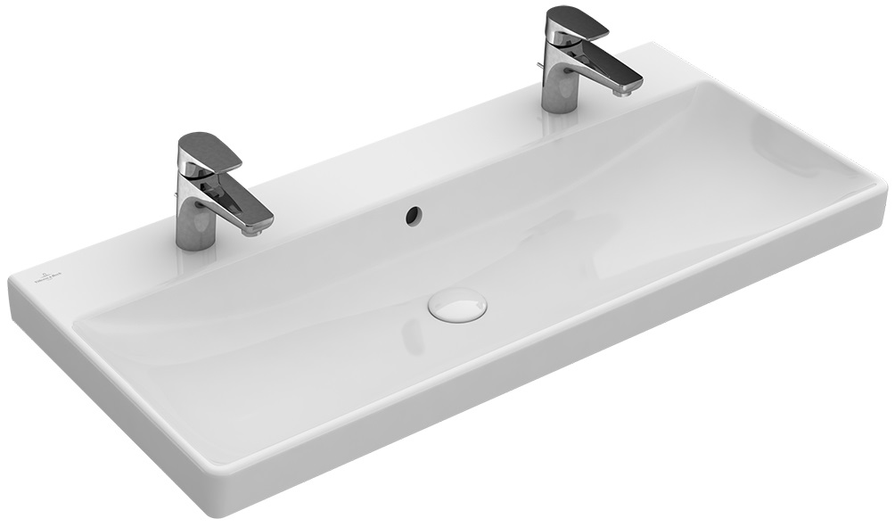 Villeroy & Boch Avento Waschbecken 100x47 cm rechteckig Klassisch-Möbel weiß 4156A401