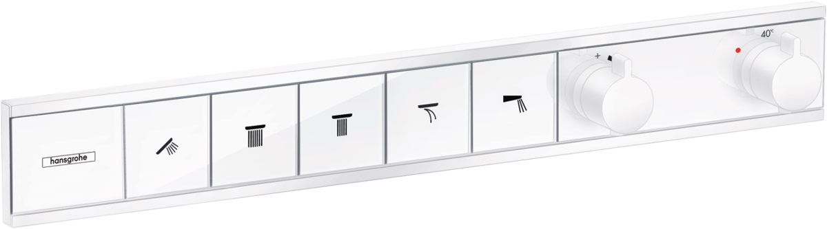 Hansgrohe RainSelect Badewannen- und Duscharmatur Unterputz mit Thermostat weiß 15384700