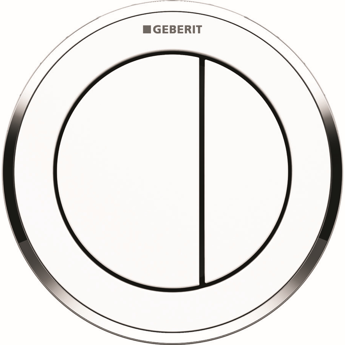 Geberit Typ 10 Betätigungsplatte für Toilette glänzender Chrom-weiß 116.057.KJ.1