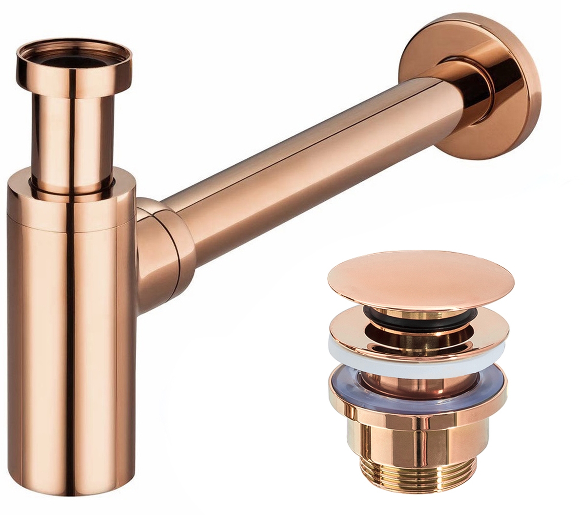 Rea Siphon für das Waschbecken flaschen roségold REA-A8541