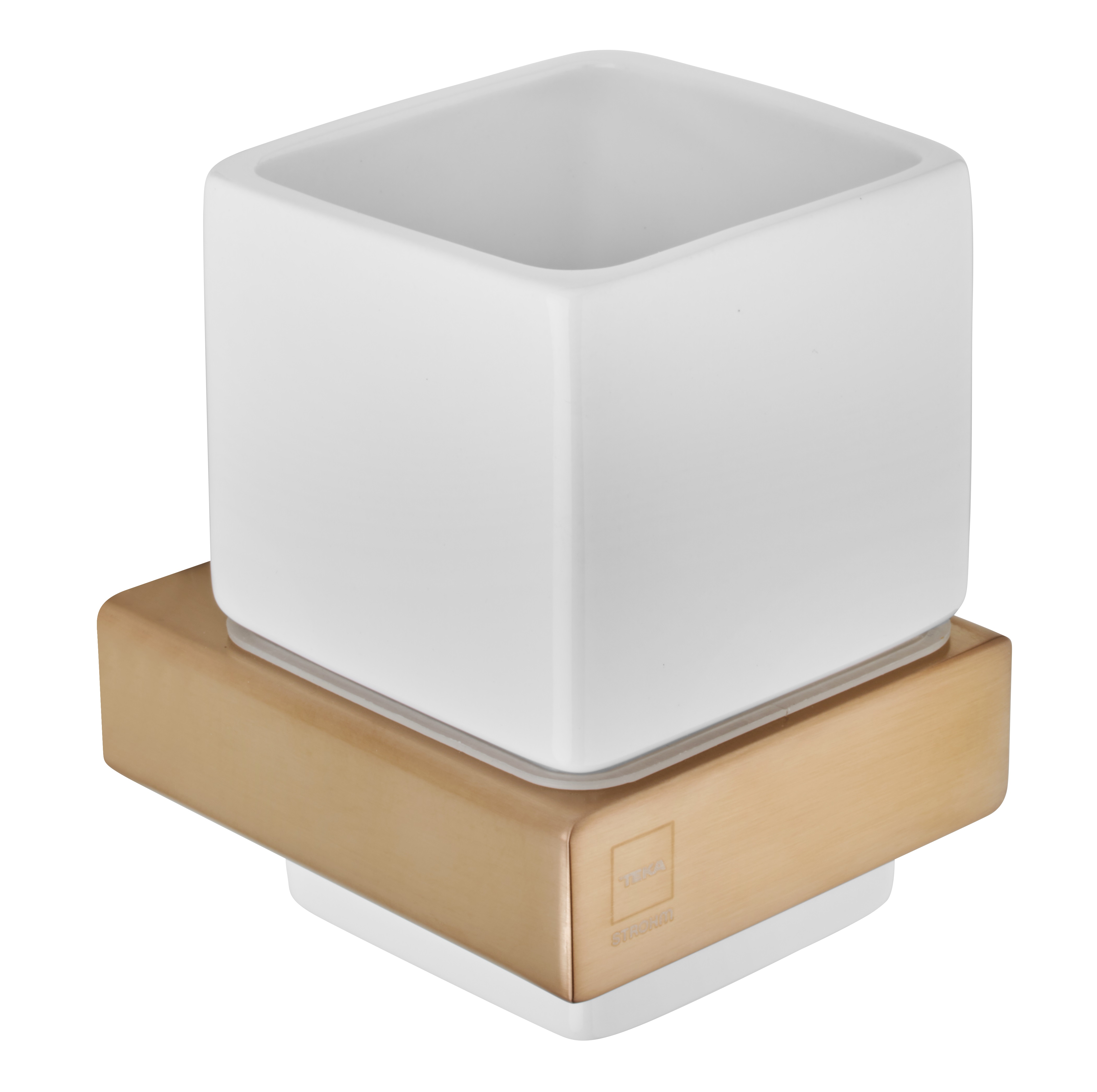 Teka Formentera Zahnputzbecher weiß-braun 17081020BZ