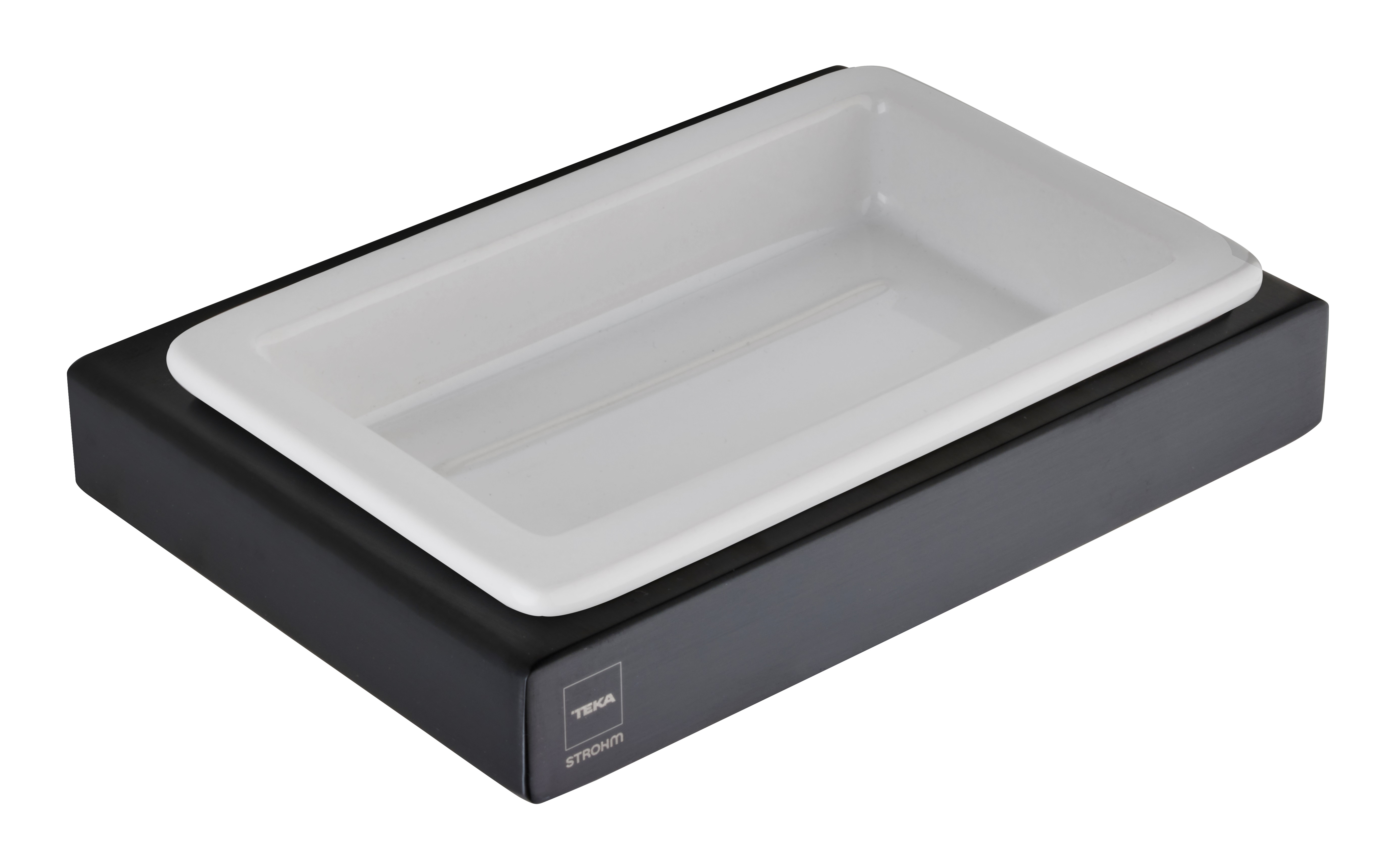 Teka Formentera Seifenschale Wand weiß-graphit 17082020N2