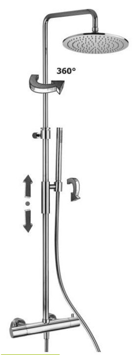 Paffoni Light Duschset || ZCOL646CR