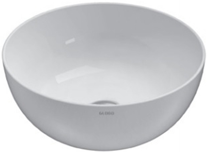 Globo T-Egde Waschbecken 37x37 cm rund Aufsatzwaschbecken weiß B6T37BO