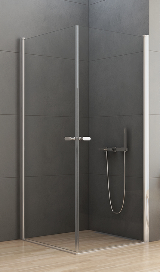 New Trendy New Soleo Dusche 100x80 cm rechteckig chrom Glanz/durchsichtiges Glas D-0140A/D-0142A