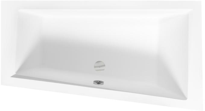 Besco Intima Eckbadewanne 150x85 cm rechtsseitig weiß #WAIT-150-NP