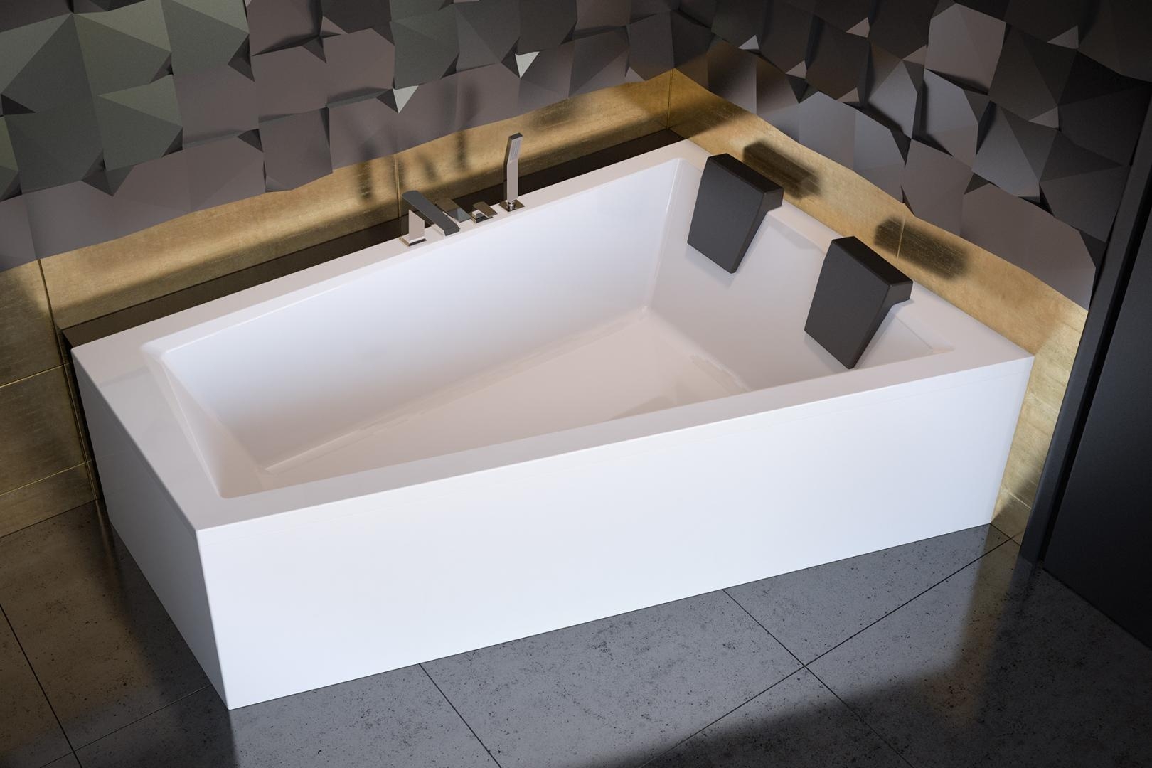 Besco Intima Eckbadewanne 170x125 cm rechtsseitig weiß #WAID-170-NP