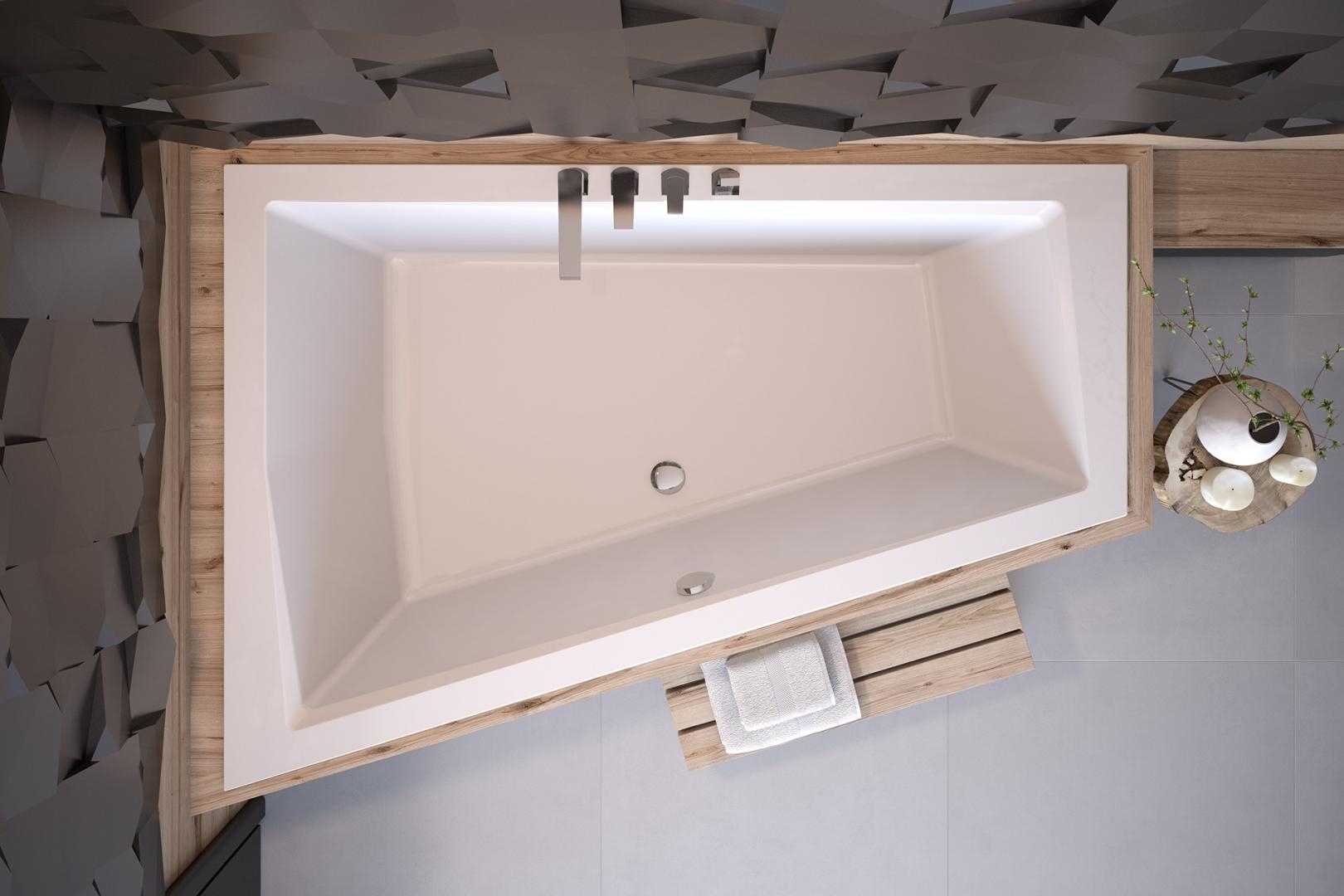 Besco Intima Eckbadewanne 170x125 cm linksseitig weiß #WAID-170-SL
