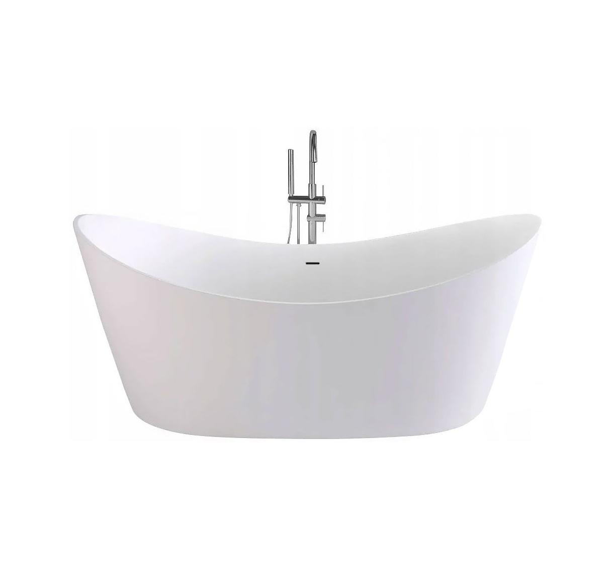 Rea Ferrano Freistehende Badewanne 160x72 cm oval weiß REA-W0150