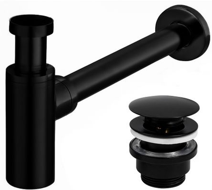 Rea Siphon für das Waschbecken flaschen schwarz REA-A5215