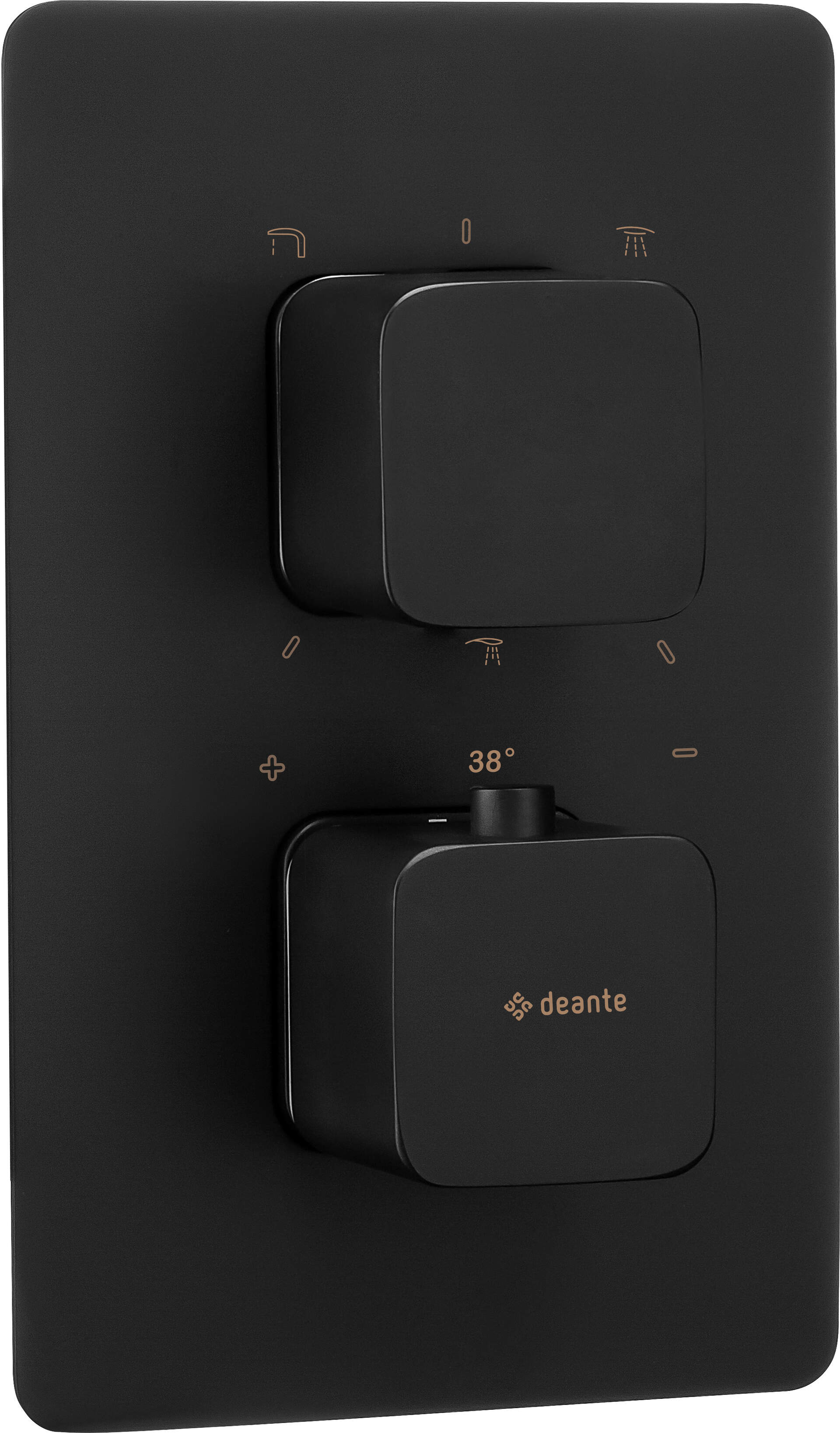 Deante Box Badewannen- und Duscharmatur Unterputz mit Thermostat schwarz BXY_NECT