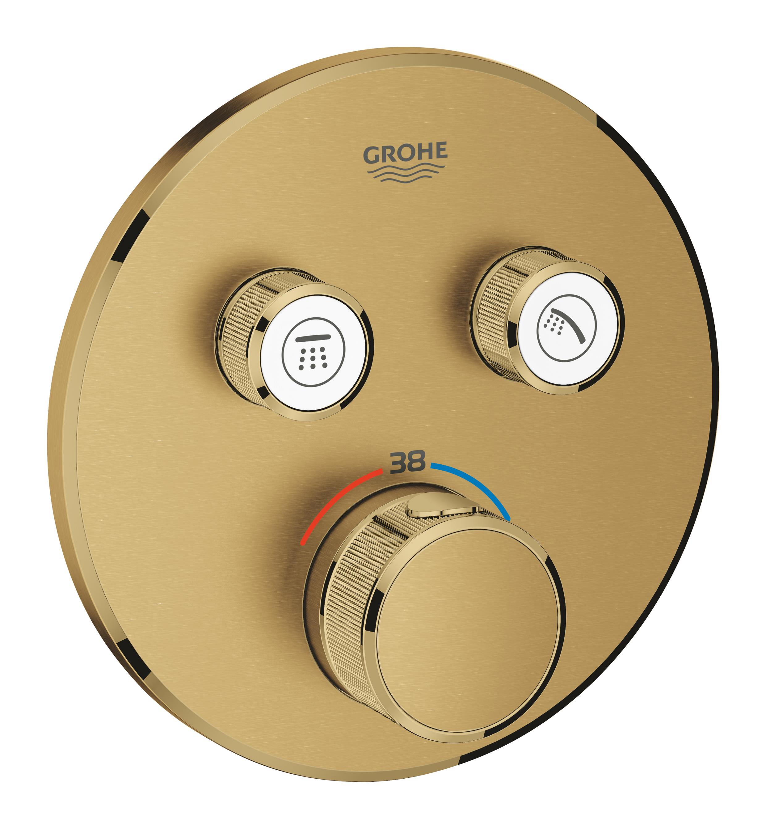 Grohe Grohtherm SmartControl Badewannen- und Duscharmatur Unterputz mit Thermostat Brushed Cool Sunrise 29119GN0