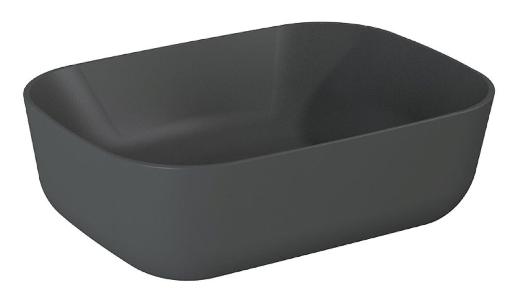 Elita Reni Waschbecken 45.5x32.5 cm rechteckig Aufsatzwaschbecken anthrazit RE040460036010